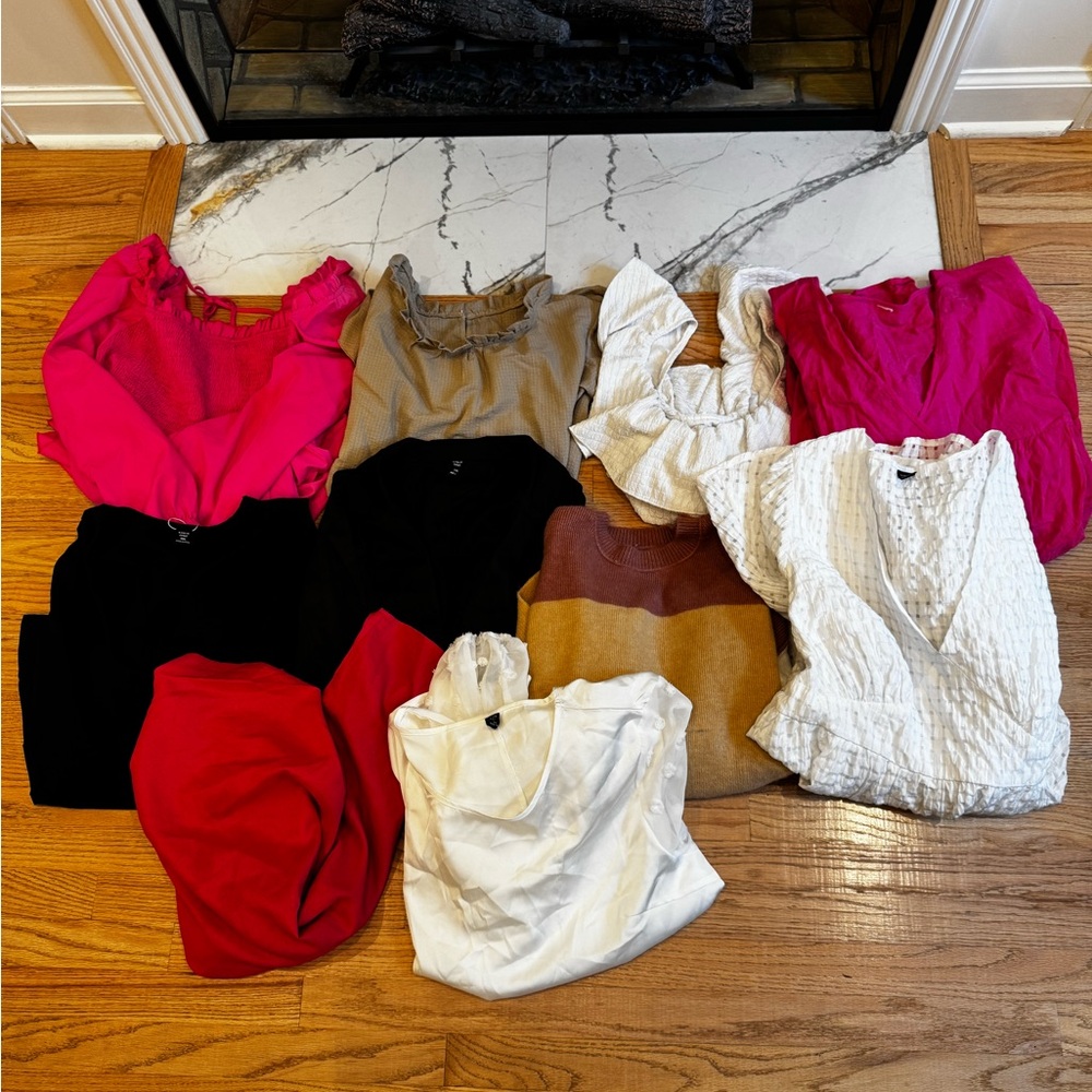 SHEIN Women's Tops Collection - Pink, Red, White, Black, Tan